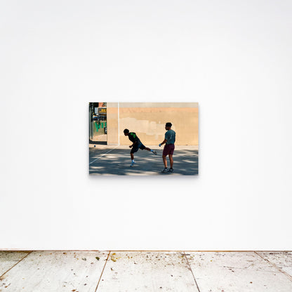 Chloe Albert's fine art print 'Flight' shown unframed at 36 by 24 inches on a gallery wall, displaying the print at scale in a room setting.