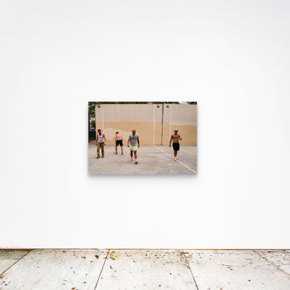 Chloe Albert's fine art print 'Hold The Line' shown unframed at 36 by 24 inches on a gallery wall, displaying the print at scale in a room setting.